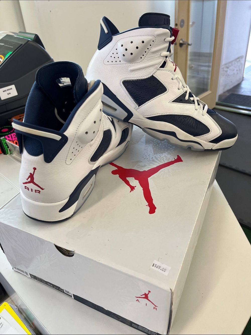 Jordan Men’s Sneakers - White / Navy / Red